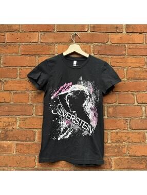 vintage Silverstein girls t shirt 00s emo screamo M